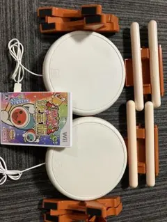 美品　太鼓の達人Wii タタコン2個セット♪ソフト付！
