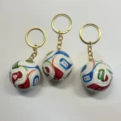 訳あり サッカーボールキーホルダー TRIONDA ゴールド 3個セットのサムネイル