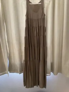MARIHA ノースリーブロングワンピース ブラウン