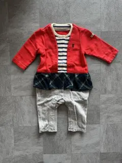 【miki HOUSE】重ね着風カバーオール