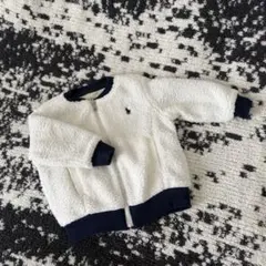 POLO リバーシブルフリースアウター ホワイト/ネイビー