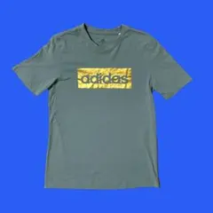 PAKAIAN adidas 半袖Tシャツ　水色×金色ロゴ入り　Mサイズ