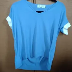 ROPÉ PICNIC 水色 Vネック 半袖ニット