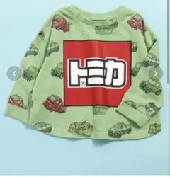 トミカコラボ★総柄製品染め長袖Tシャツ 80cm