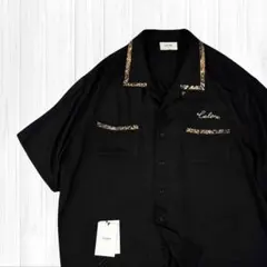 CELINE 22AW ルーズボーリングシャツ レオパード ブラック XLのサムネイル