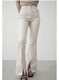 AZUL BY MOUSSY センタースリットカラーフレアパンツ