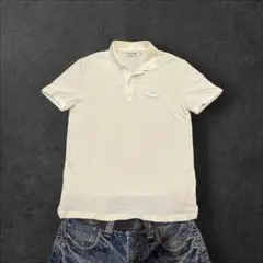 LACOSTE ラコステ SLIM FIT 半袖ポロシャツ ホワイト US S