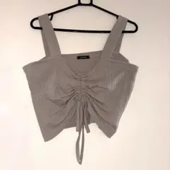 リブ編みグレービスチェ Mサイズ