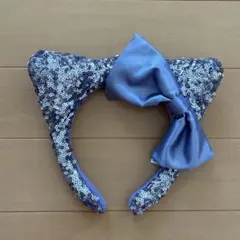 青いスパンコール　キティ　カチューシャ　USJ