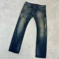 ♦︎DIESEL♦︎ディーゼルダメージ加工♦︎インディゴデニム ストレートパンツ♦︎32