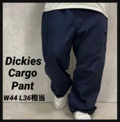 ディッキーズ　カーゴパンツ　ワーク　ネイビーチノパン　W44 L36相当