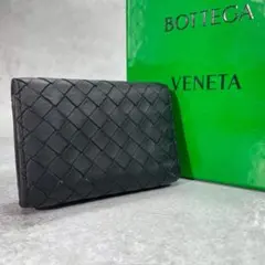 ボッテガ ヴェネタ イントレチャート　三つ折り財布　ブラックのサムネイル