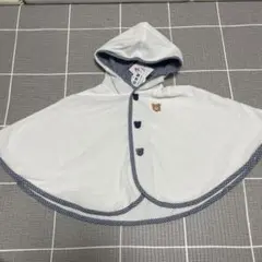 ★新品未使用　ミキハウスホットビスケッツ　パイル素材おでかけポンチョ