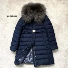 JOHN BULL ダウンコート　ロング　ベルト　フォックスファーのサムネイル