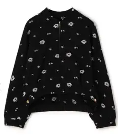 【クリスマス限定割引】フレンチテリーエンブロイダリー ジップアップブルゾン