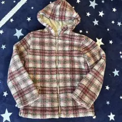 【美品】UNIQLO チェック柄 ジャケット 140サイズ