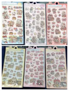 ラブブ　 ボンボンドロップシール3Dシールぷくぷくシール6セット