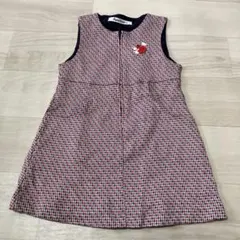 【美品】　familiar 袖なし　ワンピース　90cm