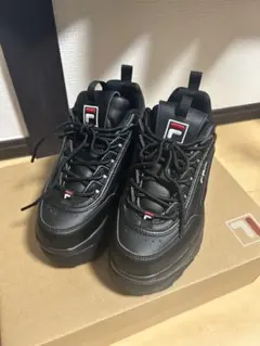 FILA 艶消しブラック シンプル ワークブーツ 軽量 28センチ 防水 