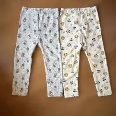 ユニクロパンツ 90cm 2枚セット　裏起毛　ワンワン