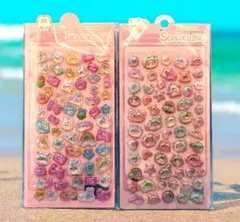 ぷくぷく 3Ｄかわいい オーロラシール２種セット