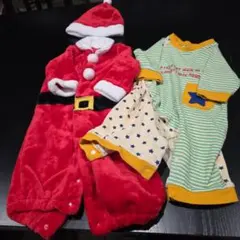 ロンパースセット 60-70cm サンタ衣装セット