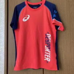 【最終値下げ】アシックス asics 半袖 Tシャツ M ピンク ネイビー