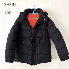 SHEIN 中綿ジャケット　ダウンコート ブラック　オレンジ　6Y 120