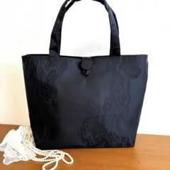 No.123 帯リメイクバック　ブラックフォーマル　卒業式　入学式　冠婚葬祭