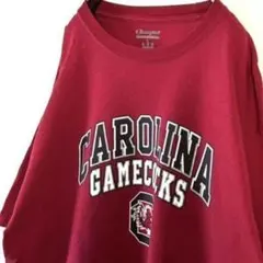 チャンピオン カロリーナ ゲームコックス Tシャツ L レッド 赤 古着のサムネイル