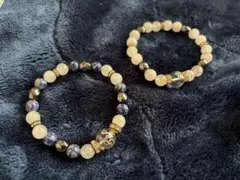 誕生月の天然石ブレスレット9月10月 2点セット