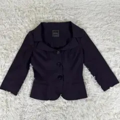 美品　FOXEY　ジャケット　ブラック 38　ショート丈　Mのサムネイル