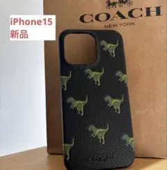 新品COACH 恐竜柄 iPhone15用ケース