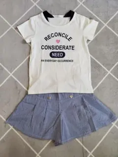 Tシャツ＆キュロットスカート 150cm 上下セット 半袖 女の子