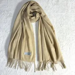 パシュミナ ストール マフラー カシミヤ100% ベージュ 大判サイズ
