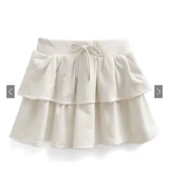 GRL インパン裏地付きティアードスウェットミニスカート pm596 アイボリー