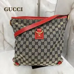 美品✨GUCCI グッチ アビー トートバッグ GGキャンバス レザー 本革 赤 美品✨GUCCI グッチ アビー トートバッグ GGキャンバス レザー 本革 赤