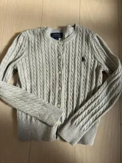 【美品】ポロラルフローレンコットンケーブルカーディガン6/120cm