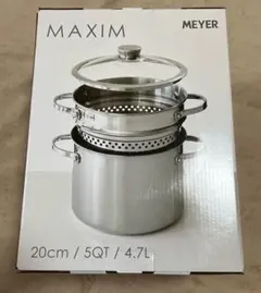マイヤー MAXIM スチーマーセットスレンレス両手鍋 18cm - メルカリ