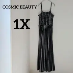 送料込❤COSMIC BEAUTY【1X】 キャミワンピース 黒/白