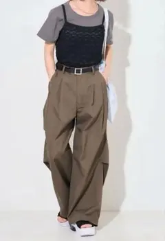 FREAK'S STORE FIT MAGIC マーベルト タックワイドパンツのサムネイル