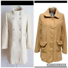 レディースコート　Mサイズ　２枚セット　冬物処分特価　アウター　ベージュ等