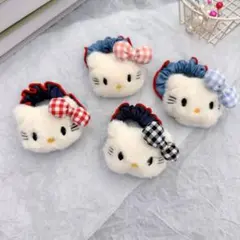 ピンクリボンねことりぼんが可愛いヘアゴム１個