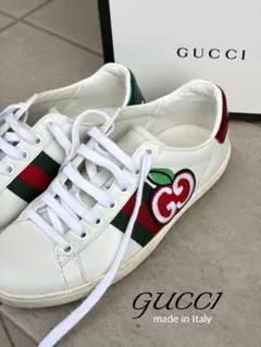 良品 GUCCI グッチ スニーカー シェリーライン エース 蜂 431942 