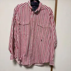 トミーヒルフィガー90sストライプ長袖シャツ