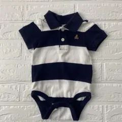 baby GAP ポロロンパース ボーダー 3-6ヶ月