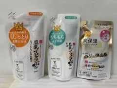 豆乳イソフラボン とってもしっとり化粧水 もちもち乳液 ジェル詰替え3点セットのサムネイル
