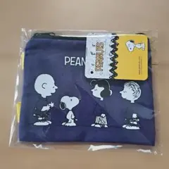 PEANUTS スヌーピー コットン ポーチ ネイビー 新品