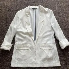 moussy ホワイト テーラードジャケット Sのサムネイル