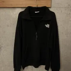 THE NORTH FACE ブラック ハーフジップ スウェット